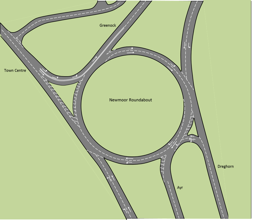Newmoor Roundabout in Irvine